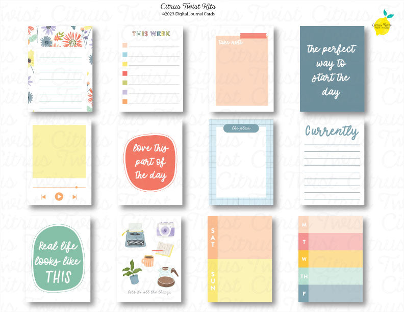 Life Crafted - ROUTINES - Digital Journal Cards – Citrus Twist Kits