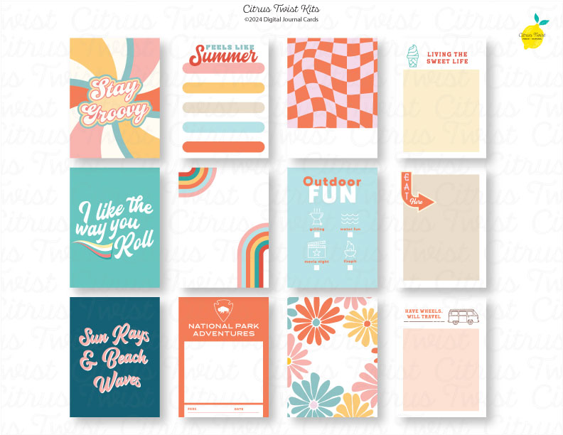 Life Crafted - SUMMER ADVENTURES - Digital Journal Cards – Citrus Twist ...
