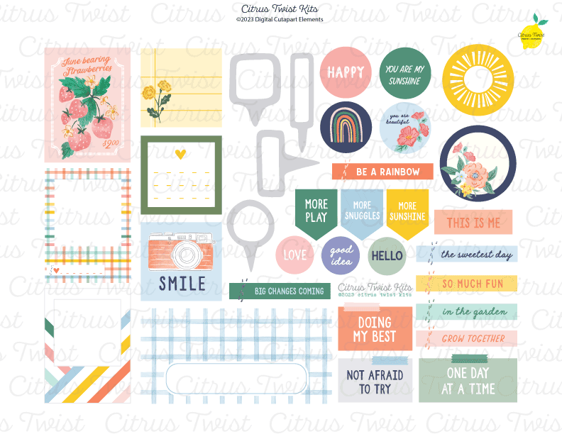 Life Crafted - LIFE IN MOTION - Digital Elements – Citrus Twist Kits
