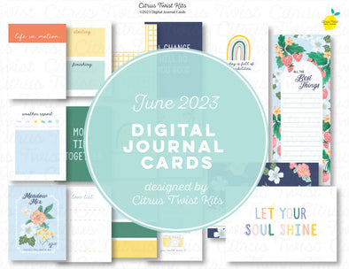 Life Crafted - LIFE IN MOTION - Digital Journal Cards - June 2023