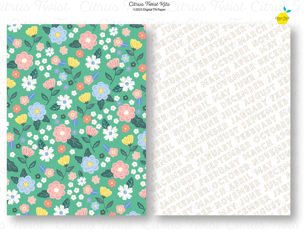 Life Crafted - YEAR IN REVIEW - Digital 6x8.25 Paper – Citrus Twist Kits