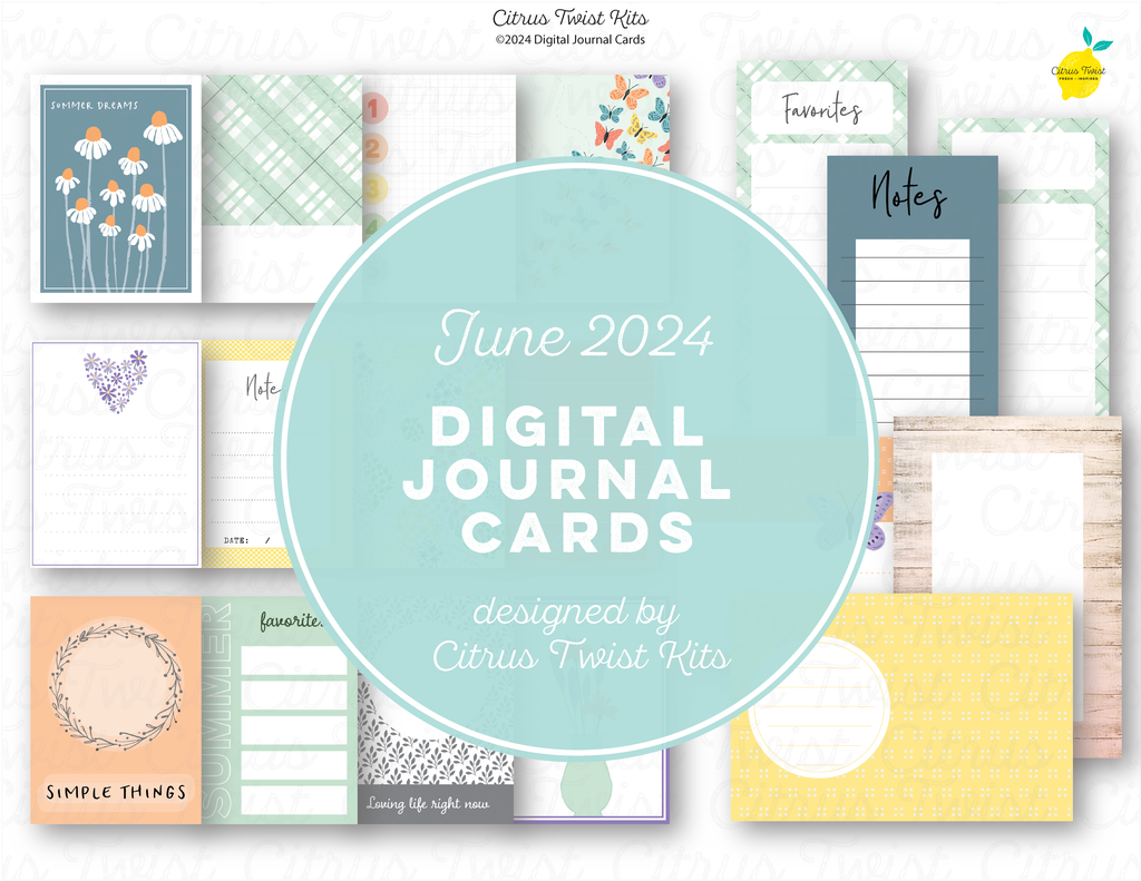 Life Crafted - LIFE HAPPENS - Digital Journal Cards – Citrus Twist Kits