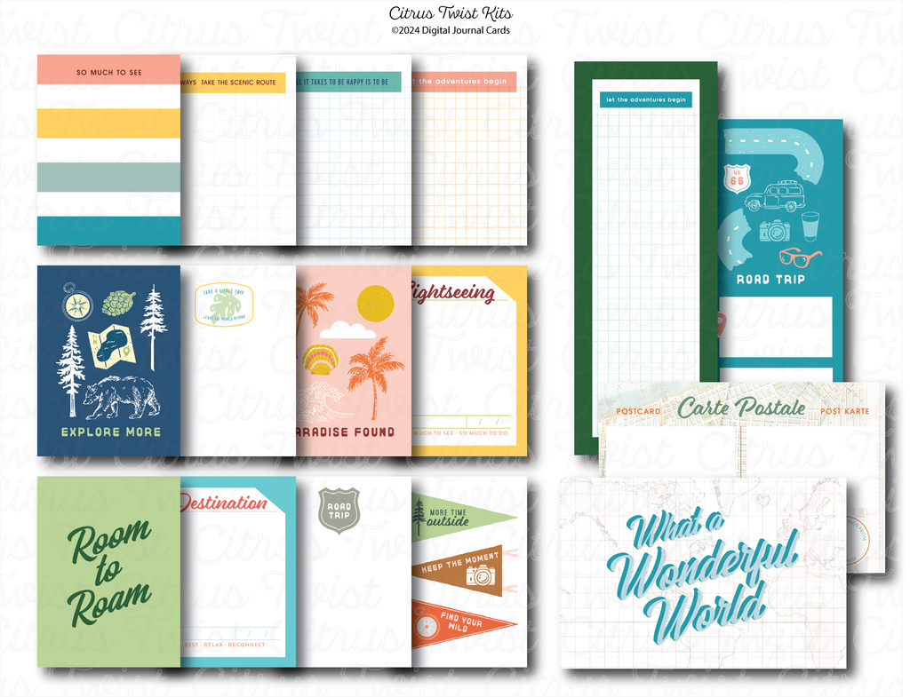 Life Crafted - ROAM - Digital Journal Cards – Citrus Twist Kits