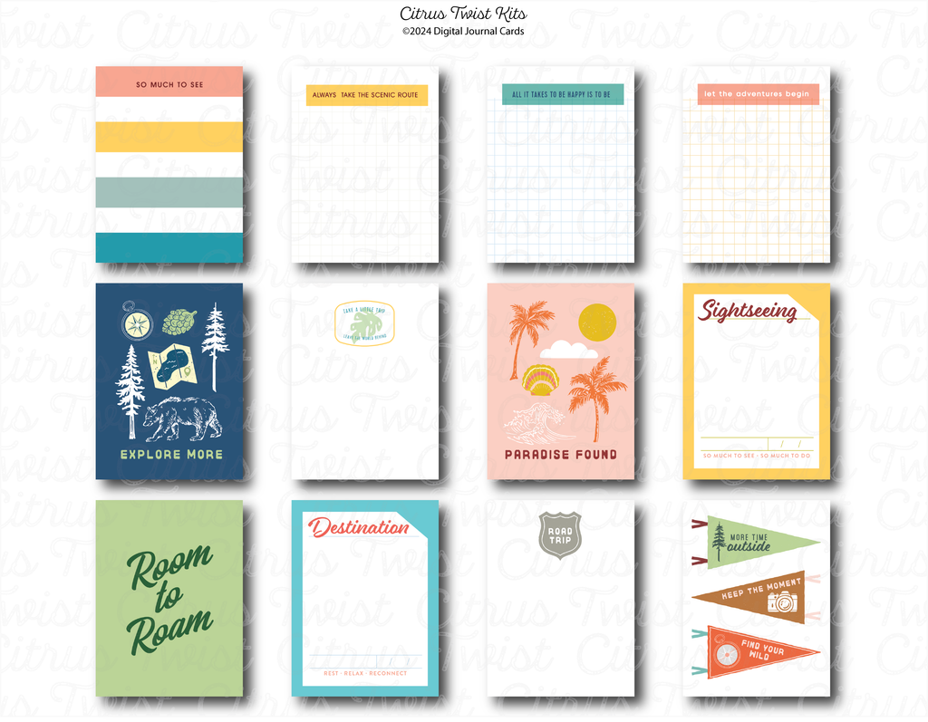 Life Crafted - ROAM - Digital Journal Cards – Citrus Twist Kits