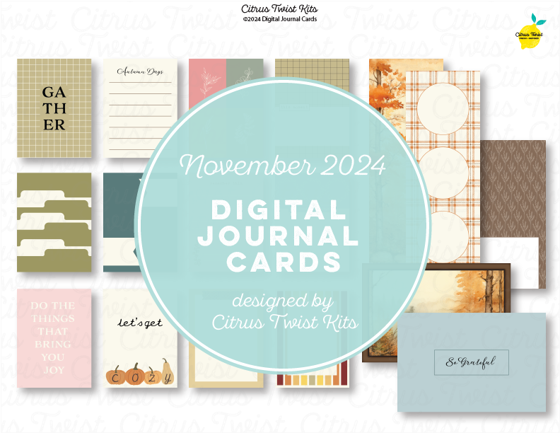 Life Crafted - SO GRATEFUL - Digital Journal Cards – Citrus Twist Kits
