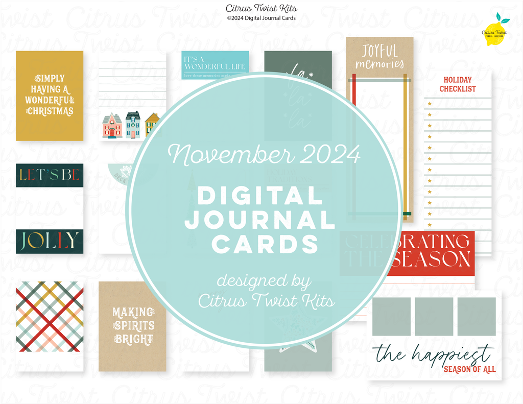 Life Crafted - HOLIDAY MAGIC - Digital Journal Cards – Citrus Twist Kits