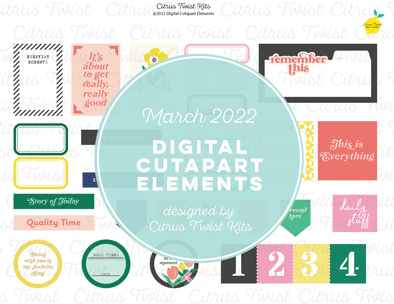NEW! Life Crafted - BACK TO BASICS- Digital Elements - March 2022