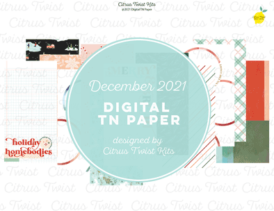 Life Crafted - MERRY & BRIGHT - Traveler's Notebook  Digital Papers - October 2021