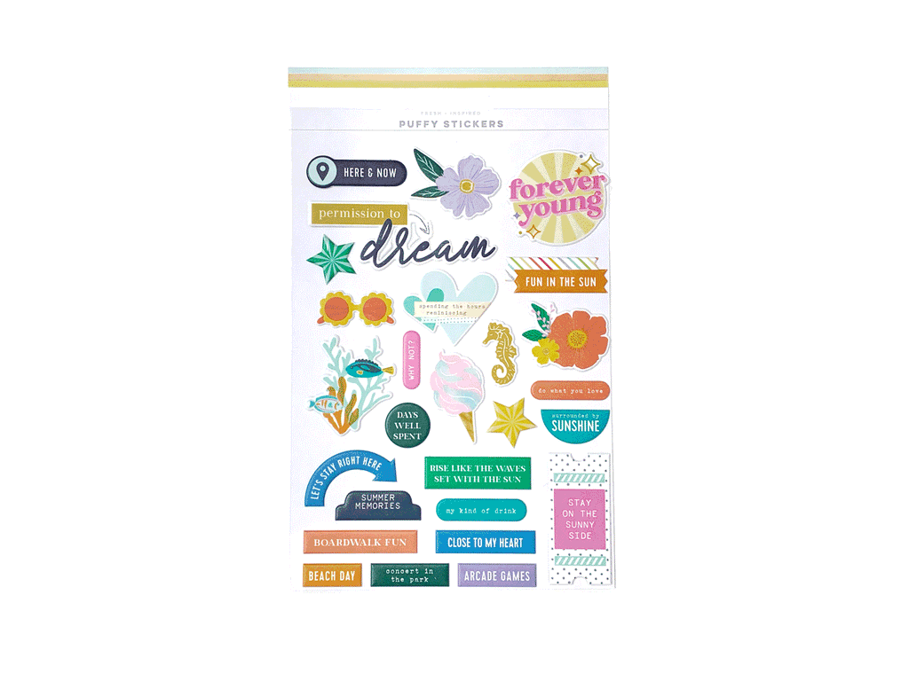 Year to Remember Digital Puffy Stickers, Scrapbooking