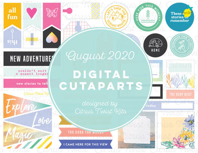 Printable - TRUE STORIES Cutapart Elements - August 2020