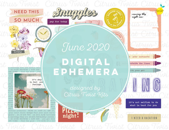 Printable - CRAVINGS Ephemera Elements - June 2020