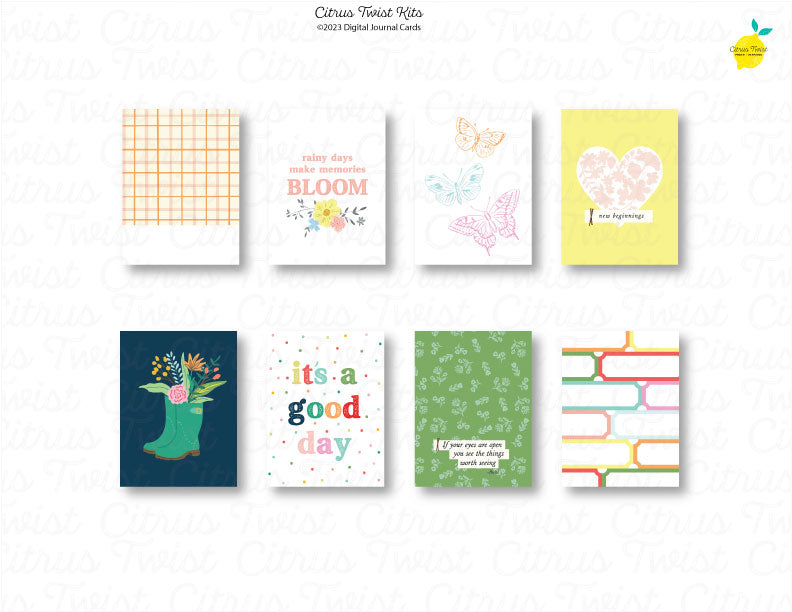 Life Crafted - SPRING DREAMS - Digital Journal Cards – Citrus Twist Kits