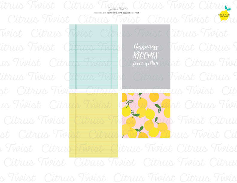 Life Crafted Digital Journal Cards - May 2021 – Citrus Twist Kits