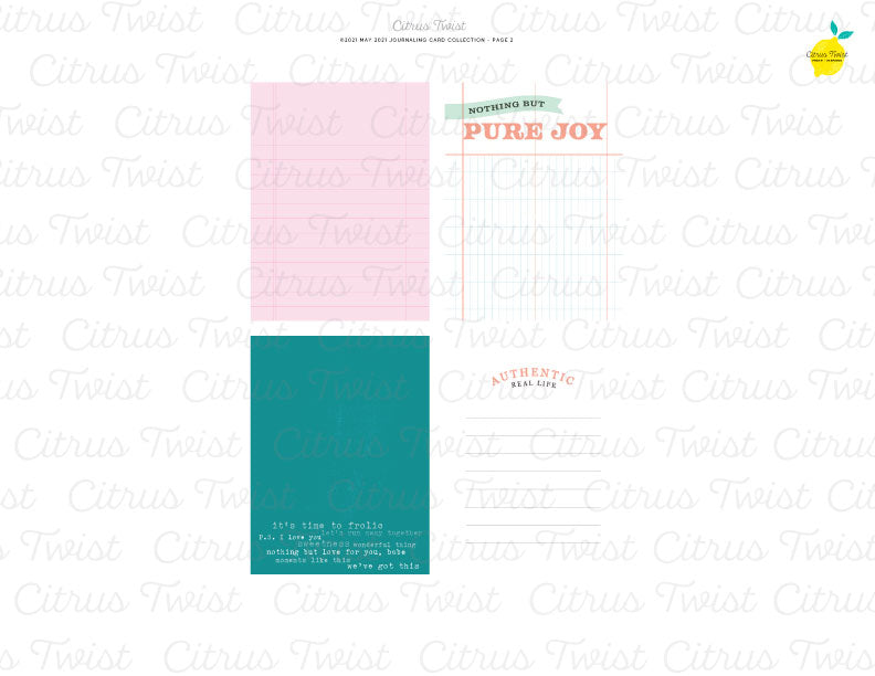 Life Crafted Digital Journal Cards - May 2021 – Citrus Twist Kits