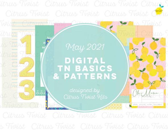 Life Crafted - Traveler's Notebook Basics & Patterns Digital Papers - May 2021