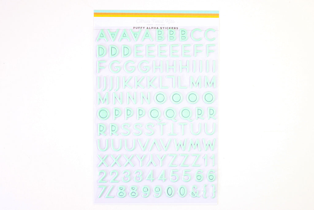 Citrus Twist MUSTARD Puffy Alphabet Stickers – Citrus Twist Kits