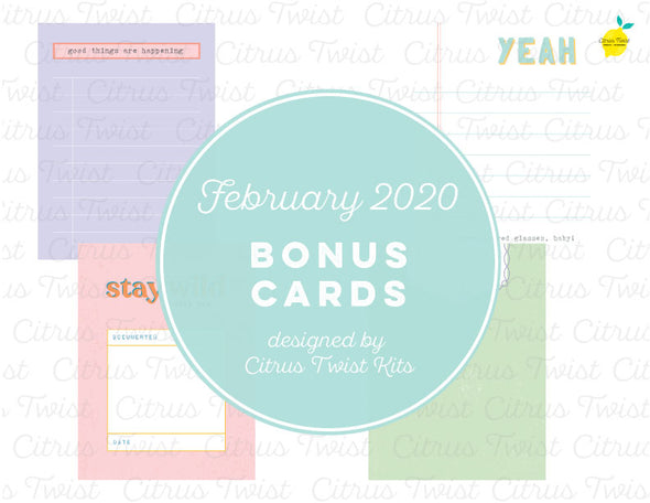 Journaling Cards - 3x4 Cards - February 2020