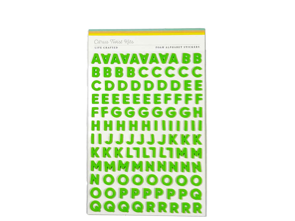 Sticko - Teal Brush Small Alphabet Stickers