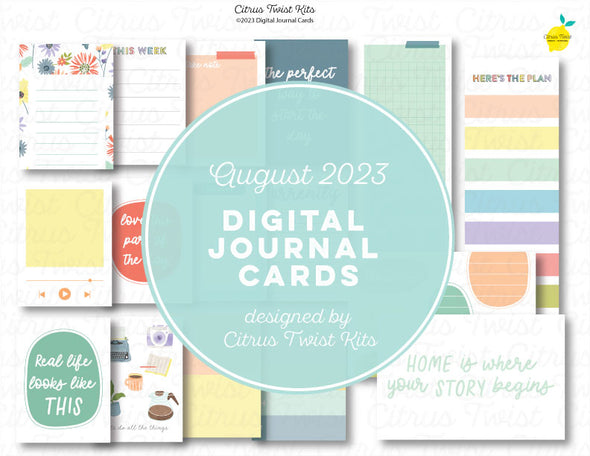 Life Crafted - ROUTINES - Digital Journal Cards - August 2023
