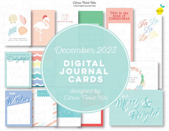 Life Crafted - WARM CHRISTMAS WISHES - Digital Journal Cards