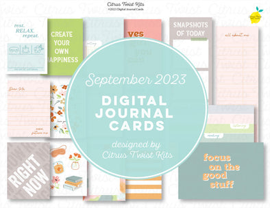 Life Crafted - ALL ABOUT ME - Digital Journal Cards - September 2023