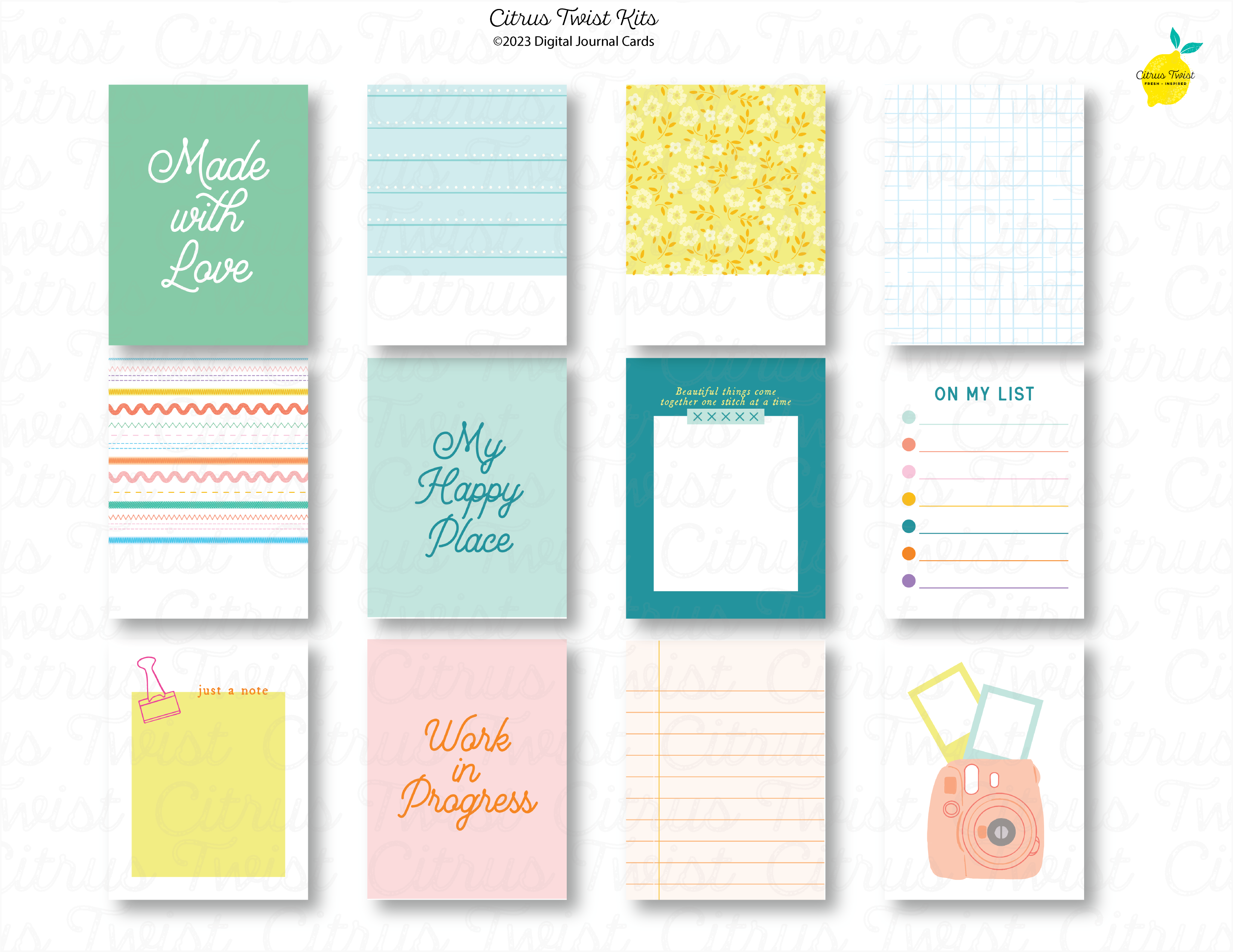 4x6 Little Memories Journaling Cards (Digital)