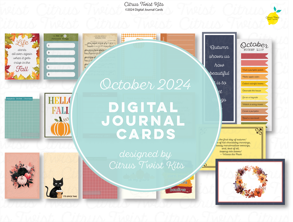 Life Crafted - FALLING FOR THIS - Digital Journal Cards – Citrus Twist Kits