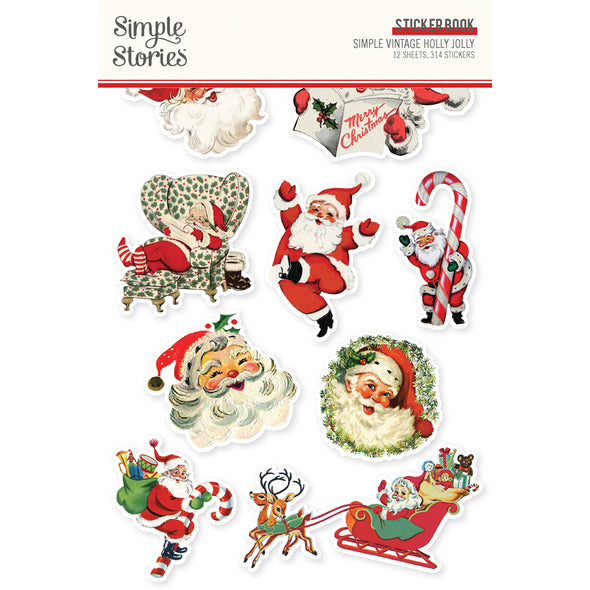 Simple Stories -  VINTAGE HOLLY JOLLY -  Sticker Book