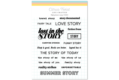 Vintage Citrus Twist 3" x 4" LOST IN THE STORY Stamp