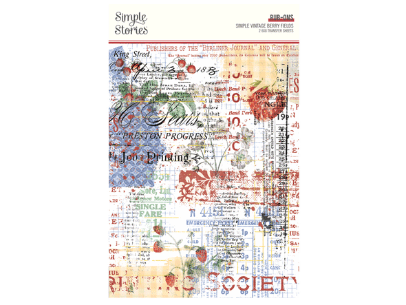 Simple Stories SIMPLE VINTAGE BERRY FIELDS Rub-on Transfer Sheets