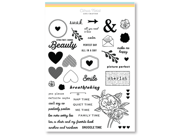 Citrus Twist 6" x 8"  CHERISH Stamp