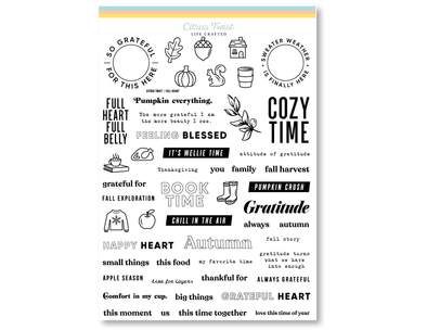 Citrus Twist 6" x 8" GRATITUDE (Full Heart) Stamp