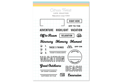 Vintage Citrus Twist 3" x 4" JOURNEYS  Stamp