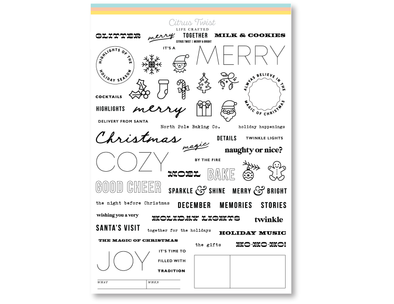Citrus Twist 6" x 8" MERRY & BRIGHT Christmas Stamp - 1 Left
