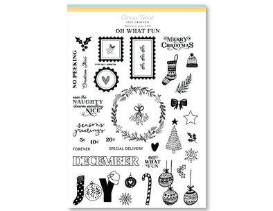 Citrus Twist 6" x 8" OH WHAT FUN! Christmas Stamp