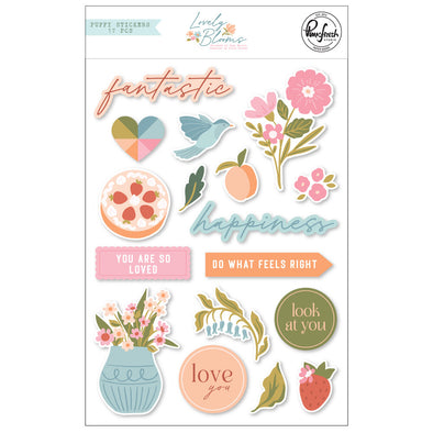 Pinkfresh LOVEY BLOOMS Puffy Stickers