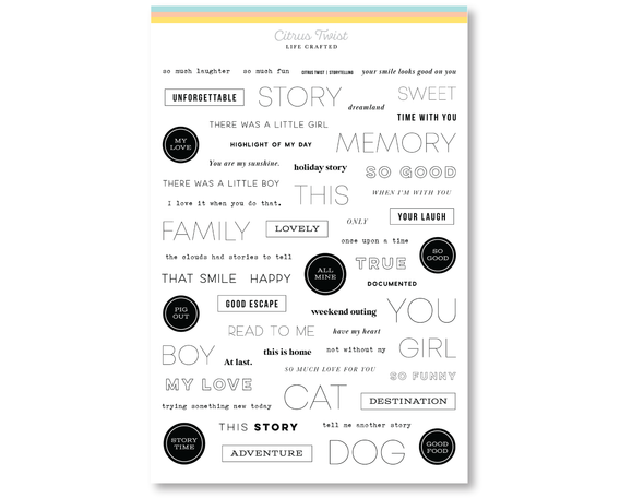 Citrus Twist 6" x 8" STORYTELLING Stamp