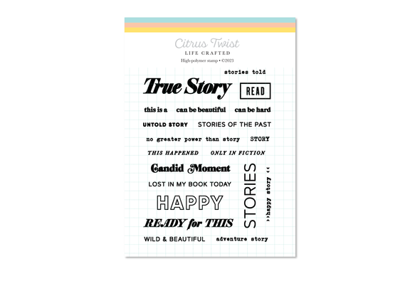 Vintage Citrus Twist 3" x 4" TRUE STORIES Stamp