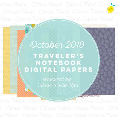 At My Table Notebook Digital Papers - October 2019