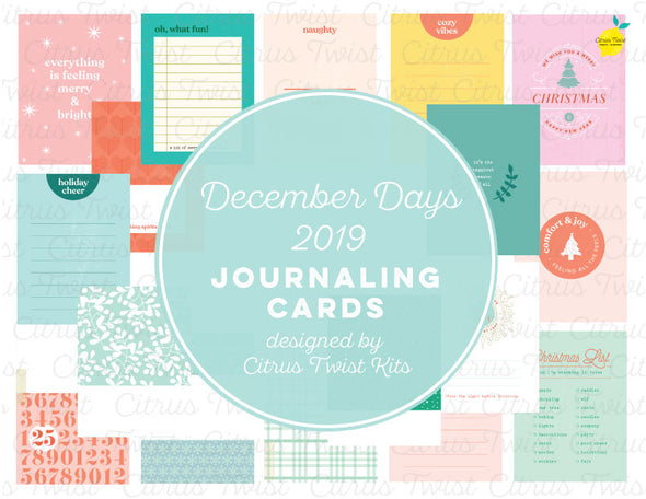 "DECEMBER DAYS" Journal Cards - 2019