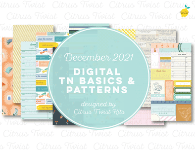 Life Crafted - SIMPLE DAYS - Traveler's Notebook Basics & Patterns Digital Papers - December 2021