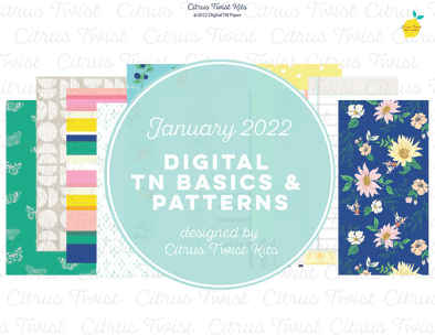 Life Crafted FRESH STARTS - Traveler's Notebook Digital Paper - January 2022