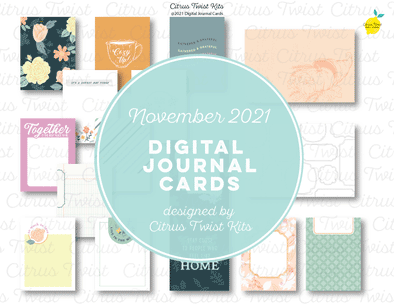 Life Crafted - GRATITUDE - Digital Journal Cards - November 2021