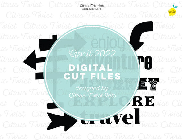 Digital Cut file - TRAVELOGUE TITLES  - April 2022