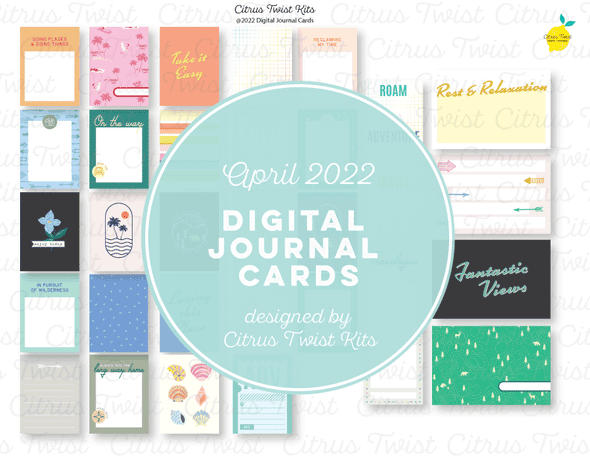 Life Crafted - TRAVELOGUE - Digital Journal Cards - April 2022