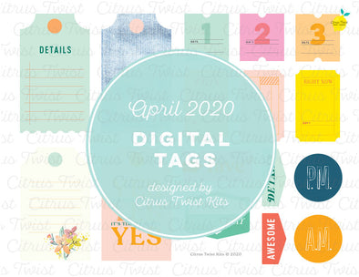 Printable - Night & Day Digital Tags - April 2020