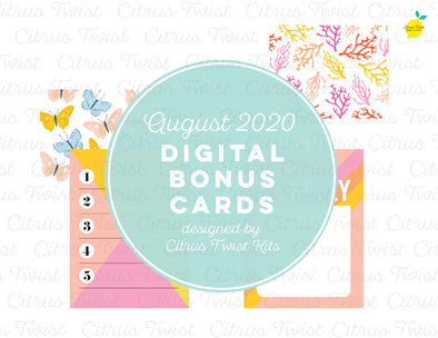 Journaling Cards  3x4 Cards - August 2020