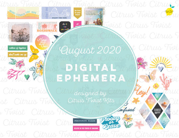 Printable - TRUE STORIES Ephemera Elements - August 2020