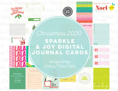 SPARKLE & JOY Digital Journal Cards - Christmas 2020