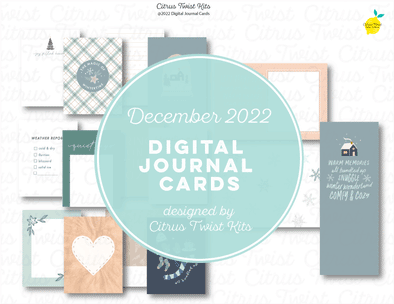 Life Crafted - WINTER MAGIC - Digital Journal Cards - Dec 2022